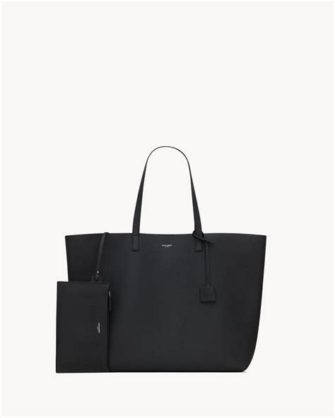 Saint Laurent Bold East West Shopping Bag in Grained Leather